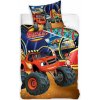 Carbotex · Obliečky do detskej postieľky Plamienok a štvorkolky – motív Aréna - 100% bavlna - 40x60 cm + 100x135 cm