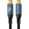 PremiumCord kábel USB4 Version2.0, 40 Gbps, 8K@60Hz, 240 W, Thunderbolt 3/4, 0,8 m, sivý 8592220026929