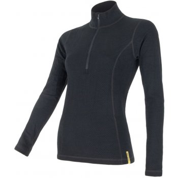 Sensor double face merino wool dl ruk zip čierna