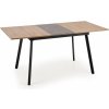 HALMAR Jedálenský stôl rozkladací ALBON čierna/dub sonoma drevo 120-160 cm x 76 cm x 80 cm