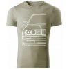 T-ričko BMW e30 pánske tričko Farba trička: Svetlá Khaki, Farba potlače: Biela, Veľkosť: XS