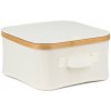 Úložný box G21 30 x 30 x 15 cm, bambusový s vekom, béžový