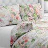 Biante Bavlnené posteľné obliečky Sandra SA-704 Maľované ružovo-červené kvety na sivom Dvojlôžko francúzske 220x200 a 2ks 70x90 cm