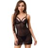Livco corsetti fashion - tiana lc 20208 chemise + thong black l/xl