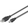 PremiumCord kabel USB 2.0, A-B mini, 5pinů, 0,5m