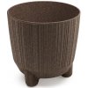 Kvetináč RYFO N ECO WOOD 10,7 cm - farba: káva ECO