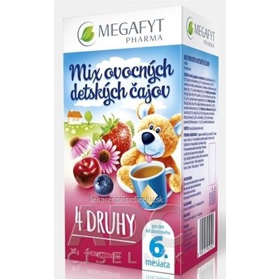 MEGAFYT MIX ovocných detských čajov 4 DRUHY (od ukonč. 6. mesiaca) 20x2 g (40 g)