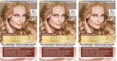 L\'Oréal Paris Excellence Creme Triple Protection sada 3x farba na vlasy 48 ml Odtieň 8U Light Blonde