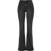 Dámske jeansy Urban Classics Ladies High Waist Flared Denim Pants - black washed 28