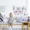 lovel Nálepka na stenu Animals - mačička v okuliaroch DK234