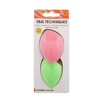 Real Techniques Miracle Complexion sponge + Airblend sponge Duo 1 ks sada houbička na make-up Miracle Complexion sponge 1 ks + houbička na make-up Miracle Airblend sponge 1 ks