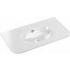 Comad Pure umývadlo 80x46 cm polokrúhly umývadlo na nábytok biela PURE WHITE GLOSS UM 80-46