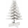 Drevený vianočný stromček na ozdobenie, biely, 80 cm, borovicový