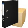 Pákový šanón 25 ks, 50mm, A4, PP/kartón, s ochranným spodným kovaním, VICTORIA OFFICE Basic, čierny, Akcia, TIP, zvýhodnené balenie