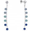 Náušnice modré sa Swarovski Elements Milipedo KCROLO2038CB Capri Blue