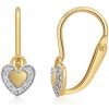 SOFIA zlaté náušnice srdiečka so zirkónmi SJ238625.400