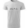 Ekg Jeseníky - Klasické pánske tričko vyššej gramáže - XL ( Svetlosivý melír )
