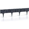 Šedý plastový záhradný obrubník GC85 - dĺžka 390 cm, výška 18,6 cm