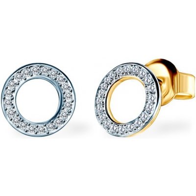 Náušnice kruhy SAVICKI: zlaté, diamanty - SAVE62793