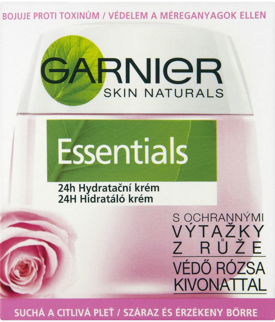 Garnier Essentials 24h hydratačný krém s ochrannými výtažky z růže 50 ml