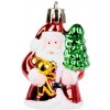 Ozdoba MagicHome Vianoce, bal. 6 ks, santa, na vianočný stromček, 6 cm