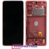 Samsung Galaxy S20 FE SM-G780F LCD displej + dotyková plocha + rám červená - originál GH82-24220E, GH82-24219E, GH82-31328E, GH82-31329E