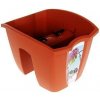 Nohel garden Truhlík CROWN na zábradlí plastový terakota 24x28cm