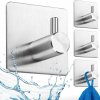 Interlook BXG-4KS-SILVER | Strieborný háčik na oblečenie, obrusy, uteráky | Samolepiaci držiak na kuchynské doplnky