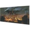 Obraz plexi Mesto v noci dym monštier 100x50 cm