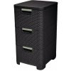 CURVER Zásuvka 3x 14l RATTAN Style - hnedá