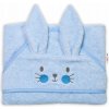 Baby Nellys Froté osuška s kapucňou 80 x 80 cm Bunny modrá