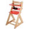 Hajdalánek Rastúca stolička ANETA - s malým pultíkom (buk, červená) ANETABUKCERVENA