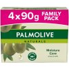 Palmolive Naturals Olive Milk tuhé toaletné mydlo 3 + 1 kus 90 g