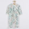 Dojčenský bavlnený overal s bočným zapínaním New Baby Lovely zelený - 74 (6-9m)