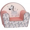 Prémiová detská kreslo Mama Kiddies - Pink Zebra