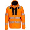 Reflexná mikina s kapucňou na zips S Oranžová