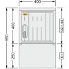 SFOS prístrojová prázdna skriňa OZ-1/40 + K-1, 400x650x245mm