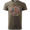 Vlajky štátov - Európa - Klasické pánske tričko vyššej gramáže - XL ( Army )