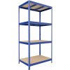 Kovový regál do špajze Biedrax 45 x 120 x 180 cm, modrý - 4 police MDF