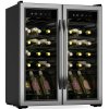Klarstein Vinamour chladnička na víno, 2 chladiace zóny, 7 políc, dotykové ovládanie, UV-ochrana (HEA-Vinr2doors-36)