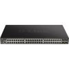 D-Link DGS-1250-52XMP 52-Port Gigabit Smart PoE Switch, 48x GbE PoE+, 4x SFP+, PoE 370W
