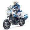 Bruder 62731 BWORLD Policejní motorka Ducati Scrambler s figurkou