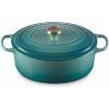 Le Creuset - Liatinový hrniec oválny s pokrievkou 31 cm/6,3 l Bleu Riviera