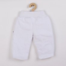 New Baby Luxusné detské zimné tepláčky Snowy Biela