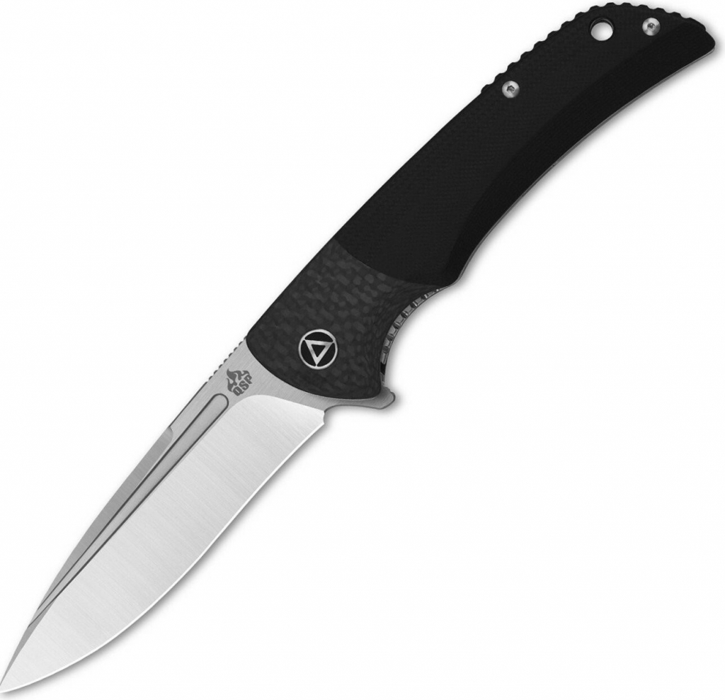 QSP Knife Harpyie, Satin CPM S35VN Blade, CF Bolster & G10 Handle QS129-B