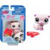 Littlest Pet Shop 1 figúrka - ružová mačička