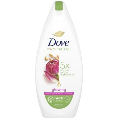 Dove Care By Nature Glowing Shower Gel hydratačný a vyživujúci sprchovací gél na rozjasnenie pokožky 225 ml pre ženy