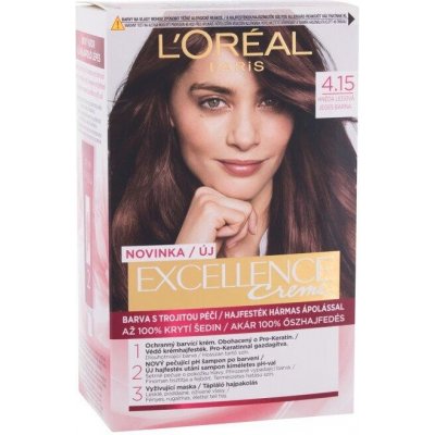 L&apos;oréal Paris Excellence Creme Triple Protection 4,15 Frosted Brown Farba na vlasy 48 ml