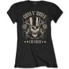 RockOff Guns N' Roses dámske bavlnené tričko: TOP HAT, SKULL & PISTOLS LAS VEGAS - čierne Veľkosť: XXL