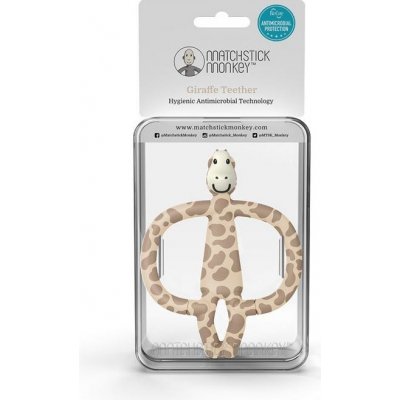 Hryzátko a zubná kefka - MATCHSTICK MONKEY Giraffe Teether - Žirafa